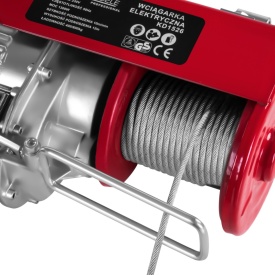 Troliu electric cu cablu KraftDele KD1526, 400/800 kg, ridicare 12 m, motor 1300W, 230V - Img 8