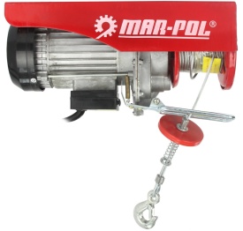 Troliu electric cu cablu Mar-Pol 300/600 kg, 1200 W, 230 V, ridicare 12 m/6 m, pentru garaj, atelier și șantier