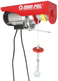 Troliu electric cu cablu Mar-Pol 400/800 kg, 1300 W, 12 m, 230 V, pentru garaj, atelier și șantier