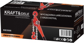 Troliu manual cu lanț și clichet KraftDele KD3506, 750 kg, cursă 2 m, pentru ridicare și tragere sarcini - Img 11