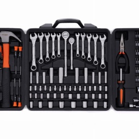 Trusă profesională de scule KraftDele 140 piese KD10462, cu valiză, biți, tubulare, chei și accesorii pentru atelier și garaj