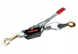 ⚙️ Troliu manual 4 tone cu cablu – winch profesional cu două trepte de viteză, 2,5 m – model XM80741 – Kraft&Dele