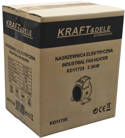 Aerotermă electrică KraftDele KD11728, 3,5 kW, 230V, cu ventilator și termostat, pentru garaj, atelier și spații închise - Img 9