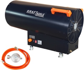 Aerotermă pe gaz LPG 100 kW KraftDele KD11707 cu termostat automat, reductor și furtun pentru încălzirea spațiilor mari - Img 10