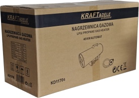 Aerotermă pe gaz LPG 45 kW KraftDele KD11706 cu termostat și afișaj digital, pentru încălzirea spațiilor medii și mari - Img 11