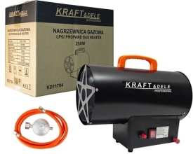 Aerotermă pe gaz LPG KraftDele KD11704, 25 kW, debit aer 320 m³/h, cu furtun și reductor - Img 2