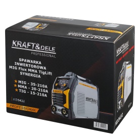 Aparat de sudură invertor KraftDele KD3432 MIG Flux, MMA și Tig Lift, 210A, cu funcții SYN MIG și FLUX - Img 11