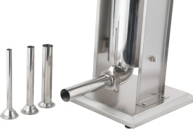 Aparat manual de umplut cârnați KraftDele KD4132, capacitate 5 kg, 4 pâlnii, inox, pentru preparate de casă și mezeluri - Img 6