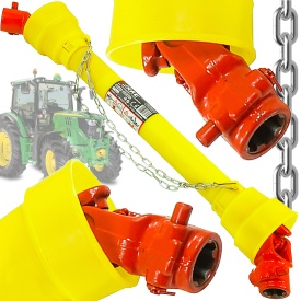 Arbore cardanic PTO telescopic cu articulații 80-105 cm, profil lămâie, 210 Nm, pentru transmisia puterii tractor-mașină MaxRom V65001