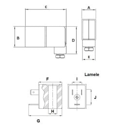 Bobina pentru electrovalva AC380V 6.0VA 290-400V 50/60Hz IP65 100%ED CH150 – Kraft&Dele