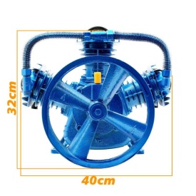 Cap compresor de aer 2 pistoane in V 400l/min 2.2-3kW 10 bari + teava de racord – Kraft&Dele