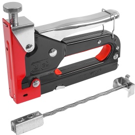Capsator manual pentru tapițerie VERKE, corp metalic, 4-14 mm, reglaj forță, compatibil capse U/C/T, cu valiză - Img 7