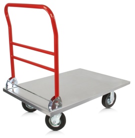 Cărucior platformă pentru transport Mar-Pol M80088, capacitate 500 kg, mâner pliabil și 4 roți pentru marfă, colete și mobilier - Img 5