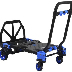 Cărucior transport pliabil 2 în 1 KraftDele KD3094, platformă magazie și transport marfă, capacitate maximă 150 kg - Img 4