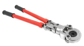 Cleste hidraulic manual pentru sertizare tevi PEX tip U 16-32 mm, cap rotativ 360°, manere telescopice, MaxRom - Img 2