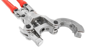 Cleste hidraulic manual pentru sertizare tevi PEX tip U 16-32 mm, cap rotativ 360°, manere telescopice, MaxRom - Img 12