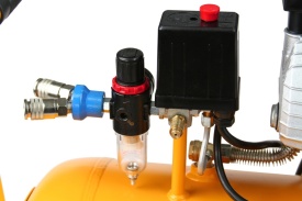 Compresor aer 100L 3kW (4CP) Huragan M88003 – 2 pistoane în V, 10 bar, separator inclus, bobinaj cupru - Img 4