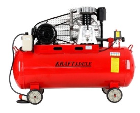 Compresor de aer cu ulei KraftDele KD1476, rezervor 300L, motor 7,5 CP, 2 pistoane, 400V