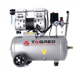 Compresor de aer profesional fara ulei 24L 8 bari 750W 180 l/min 60dB TA370 – Kraft&Dele