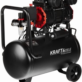 Compresor fără ulei KraftDele KD1385, 24L, 8 bar, 1390W, portabil pentru atelier, garaj și lucrări de întreținere