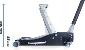Cric hidraulic tip crocodil 3T BJC M80232 – aluminiu ultra-ușor, profil scăzut 95mm, pompă dublă rapidă - Img 7