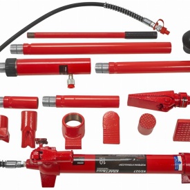 Depărtător hidraulic 10T KraftDele KD327 cu pompă separată, extensii și accesorii, pentru tinichigerie și service auto - Img 12