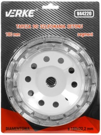 Disc diamantat cupă segmentat VERKE 180 mm pentru șlefuirea betonului, pietrei, cărămizii și suprafețelor dure - Img 10