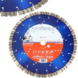 Disc diamantat Mar-Pol RAPID Ultra Long Life 300 mm, segment 15 mm, alezaj 20/25,4 mm pentru beton, cărămidă și pavaj