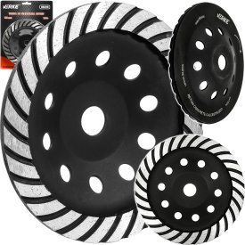 Disc diamantat turbo VERKE 180 mm pentru șlefuirea betonului, pietrei, cărămizii și suprafețelor dure