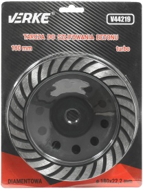 Disc diamantat turbo VERKE 180 mm pentru șlefuirea betonului, pietrei, cărămizii și suprafețelor dure - Img 8