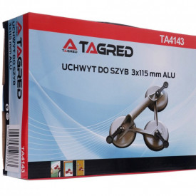 Dispozitiv pentru manipulat sticla 150Kg 3 ventuze, aluminiu TA4143 - Img 3
