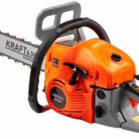 Drujbă pe benzină KraftDele KD10613, 5,9 CP, cu lame de 16 și 18 inch, set complet pentru tăiere lemn și lucrări intense - Img 3