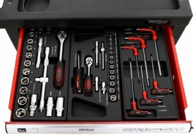 Dulap mobil cu scule 263 piese KraftDele KD361 – cărucior atelier cu 6 sertare - Img 11
