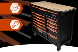 Dulap mobil pentru scule KraftDele KD1064 – cărucior atelier cu 12 sertare, gol - Img 6