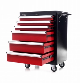 Dulap mobil pentru scule KraftDele KD370 – cărucior atelier cu 6 sertare, gol