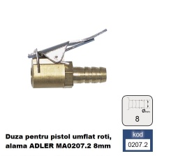 Duza pentru pistol umflat roti, alama ADLER MA0207.2 8mm