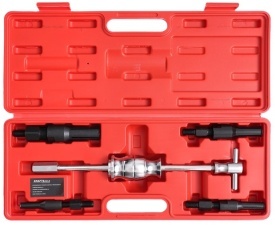 Extractor inerțial pentru rulmenți interiori KraftDele KD10697 cu ciocan culisant, 4 adaptoare și valiză