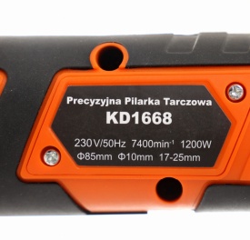 Fierăstrău circular de precizie KraftDele KD1668 – 1200W, 7400rpm, disc 85mm, adâncime 25mm, ghidaj muchie, 3 discuri incluse - Img 2