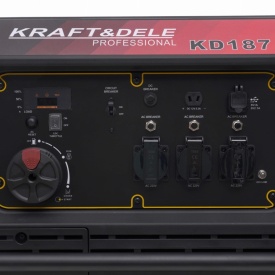 Generator de curent inverter KraftDele KD187 8 kW, sinus pur, pornire electrică, roți transport și alimentare stabilă - Img 5