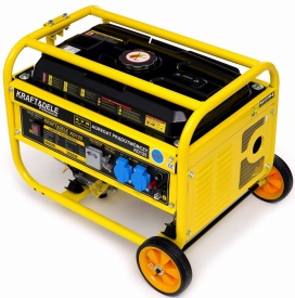 Generator de curent pe benzină KraftDele KD125, 3800 W, 230 V + 12 V, motor 4 timpi, cu roți și mâner pentru transport - Img 7