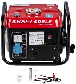 Generator electric monofazat KraftDele KD109, 1200W, 230V + 12V, portabil, pentru casă, teren, camping și lucrări în zone fără curent - Img 5