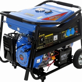 Generator electric monofazat KraftDele KD145, 5000W, 230V/12V, pornire manuală și electrică, motor 4 timpi 7 CP
