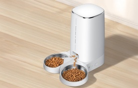 Hrănitoare automată pentru animale Rojeco 4L Versiunea cu buton (bol dublu) PTM-003 dual - Img 6