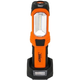 Lampă LED de atelier cu acumulator Li-Ion 2000 mAh, bază magnetică rotativă 180°, încărcare USB și stație 230V, MaxRom V87513 - Img 11