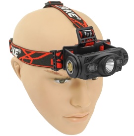 Lanternă frontală LED din aluminiu 1000 lm, acumulator 2000 mAh, MaxRom Premium, pentru lucru, service și intervenții - Img 10