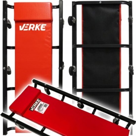 Leagăn auto tip cărucior de atelier cu tetieră și 6 roți pivotante MaxRom, 92 x 43 x 10 cm, pentru service și lucrări sub mașină - Img 9