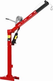 Macara hidraulică de atelier cu troliu KraftDele KD12687, braț telescopic, rotire 360°, capacitate maximă 450 kg - Img 3