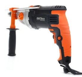 Mașină de găurit cu percuție electrică KraftDele KD1688, 1700W, mandrină metalică, revers și mâner auxiliar - Img 3