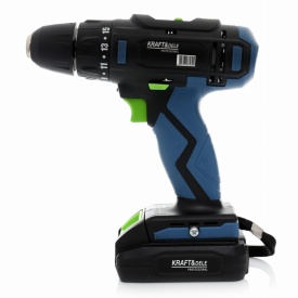 Mașină de găurit și înșurubat cu acumulator 18V KraftDele KD1671-Z, 2 baterii Li-Ion 1,3 Ah, încărcare rapidă, trusă completă