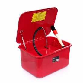 Mașină de spălat piese (Muzghieră) KraftDele KD424 – 13 litri, Circuit închis, Pompă 230V, Gât de lebădă flexibil, Oțel - Img 4